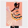 Picture of Dancer & Flourish Poster _GroupedProduct_Rectangle_Portrait_Canvas_