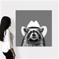 Picture of Wyatt The Cowboy Raccoon _GroupedProduct_Square_Canvas_