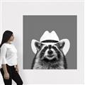 Picture of Wyatt The Cowboy Raccoon _GroupedProduct_Square_Canvas_