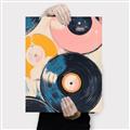Picture of Retro Vinyl Records Poster _GroupedProduct_Rectangle_Portrait_Canvas_