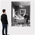 Picture of Joyful Elephant Bath Time _GroupedProduct_Rectangle_Portrait_Canvas_