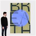 Picture of Breath Typography Poster _GroupedProduct_Rectangle_Portrait_Canvas_