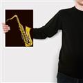 Picture of Golden Saxophone Poster _GroupedProduct_Rectangle_Portrait_Canvas_