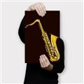 Picture of Golden Saxophone Poster _GroupedProduct_Rectangle_Portrait_Canvas_