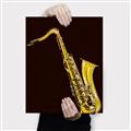 Picture of Golden Saxophone Poster _GroupedProduct_Rectangle_Portrait_Canvas_