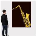Picture of Golden Saxophone Poster _GroupedProduct_Rectangle_Portrait_Canvas_