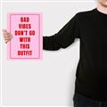 Picture of Bad Vibes Typography Poster _GroupedProduct_Rectangle_Portrait_Canvas_