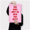 Picture of Bad Vibes Typography Poster _GroupedProduct_Rectangle_Portrait_Canvas_