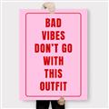 Picture of Bad Vibes Typography Poster _GroupedProduct_Rectangle_Portrait_Canvas_