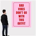 Picture of Bad Vibes Typography Poster _GroupedProduct_Rectangle_Portrait_Canvas_