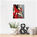 Picture of Retro Red guitar Poster _GroupedProduct_Rectangle_Portrait_Canvas_