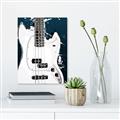 Picture of Retro White guitar Poster _GroupedProduct_Rectangle_Portrait_Canvas_