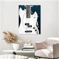 Picture of Retro White guitar Poster _GroupedProduct_Rectangle_Portrait_Canvas_