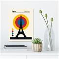 Picture of Retro Eiffel Tower Poster _GroupedProduct_Rectangle_Portrait_Canvas_