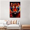 Picture of Tiger With Headphones animal _GroupedProduct_Rectangle_Portrait_Canvas_