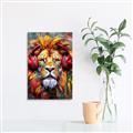 Picture of Lion With Headphones animal _GroupedProduct_Rectangle_Portrait_Canvas_