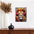 Picture of Lion With Headphones animal _GroupedProduct_Rectangle_Portrait_Canvas_
