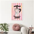 Picture of Mocca Coffee on Stripes - Hug in a Cup _GroupedProduct_Rectangle_Portrait_Canvas_