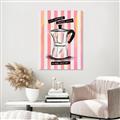 Picture of Mocca Coffee on Stripes - Hug in a Cup _GroupedProduct_Rectangle_Portrait_Canvas_