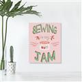 Picture of Sewing is my Jam Typography Poster _GroupedProduct_Rectangle_Portrait_Canvas_