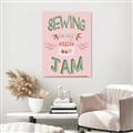 Picture of Sewing is my Jam Typography Poster _GroupedProduct_Rectangle_Portrait_Canvas_