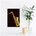 Picture of Golden Saxophone Poster _GroupedProduct_Rectangle_Portrait_Canvas_
