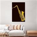 Picture of Golden Saxophone Poster _GroupedProduct_Rectangle_Portrait_Canvas_