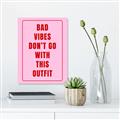Picture of Bad Vibes Typography Poster _GroupedProduct_Rectangle_Portrait_Canvas_