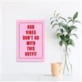 Picture of Bad Vibes Typography Poster _GroupedProduct_Rectangle_Portrait_Canvas_