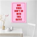 Picture of Bad Vibes Typography Poster _GroupedProduct_Rectangle_Portrait_Canvas_