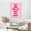 Picture of Bad Vibes Typography Poster _GroupedProduct_Rectangle_Portrait_Canvas_