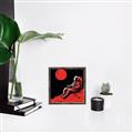 Picture of Retro Moonwalk Poster _GroupedProduct_Square_Canvas_Framed_