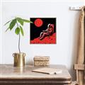 Picture of Retro Moonwalk Poster _GroupedProduct_Square_Canvas_Framed_