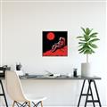 Picture of Retro Moonwalk Poster _GroupedProduct_Square_Canvas_Framed_