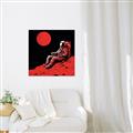 Picture of Retro Moonwalk Poster _GroupedProduct_Square_Canvas_Framed_