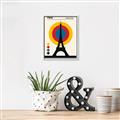 Picture of Retro Eiffel Tower Poster _GroupedProduct_Rectangle_Portrait_Canvas_Framed_