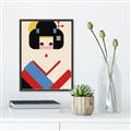Picture of Geisha Retro Poster _GroupedProduct_Rectangle_Portrait_Canvas_Framed_
