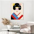 Picture of Geisha Retro Poster _GroupedProduct_Rectangle_Portrait_Canvas_Framed_