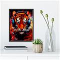 Picture of Tiger With Headphones animal _GroupedProduct_Rectangle_Portrait_Canvas_Framed_