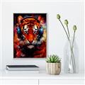 Picture of Tiger With Headphones animal _GroupedProduct_Rectangle_Portrait_Canvas_Framed_