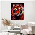 Picture of Tiger With Headphones animal _GroupedProduct_Rectangle_Portrait_Canvas_Framed_