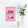 Picture of Sardines Tin Can Pink _GroupedProduct_Rectangle_Portrait_Canvas_Framed_