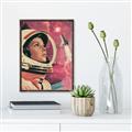 Picture of Astronaut in Space _GroupedProduct_Rectangle_Portrait_Canvas_Framed_