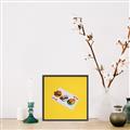 Picture of Sushi Selection on a Playing Card _GroupedProduct_Square_Canvas_Framed_