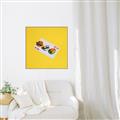 Picture of Sushi Selection on a Playing Card _GroupedProduct_Square_Canvas_Framed_