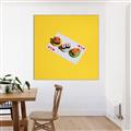 Picture of Sushi Selection on a Playing Card _GroupedProduct_Square_Canvas_Framed_