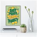Picture of Easy Peasy Lemon Squeezy Typography Poster _GroupedProduct_Rectangle_Portrait_Canvas_Framed_
