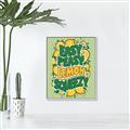 Picture of Easy Peasy Lemon Squeezy Typography Poster _GroupedProduct_Rectangle_Portrait_Canvas_Framed_