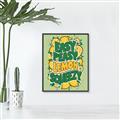 Picture of Easy Peasy Lemon Squeezy Typography Poster _GroupedProduct_Rectangle_Portrait_Canvas_Framed_