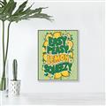 Picture of Easy Peasy Lemon Squeezy Typography Poster _GroupedProduct_Rectangle_Portrait_Canvas_Framed_